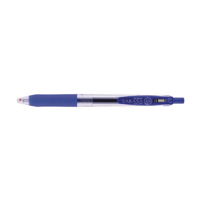 Sarasa Clip Gel Pen, Retractable, Medium 0.7 Mm, Blue Ink, Clear/blue Barrel, 12/pack