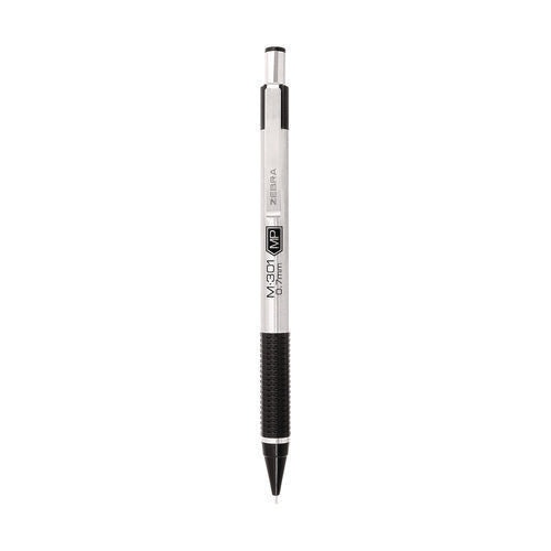 M-301 Mechanical Pencil, 0.7 Mm, Hb (#2), Black Lead, Silver/black Barrel