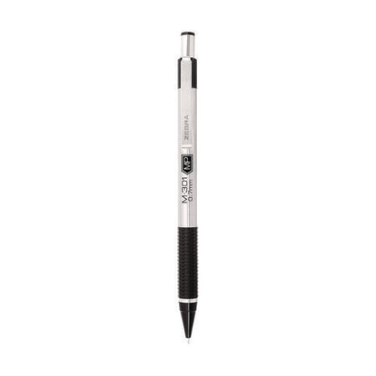 M-301 Mechanical Pencil, 0.7 Mm, Hb (#2), Black Lead, Silver/black Barrel