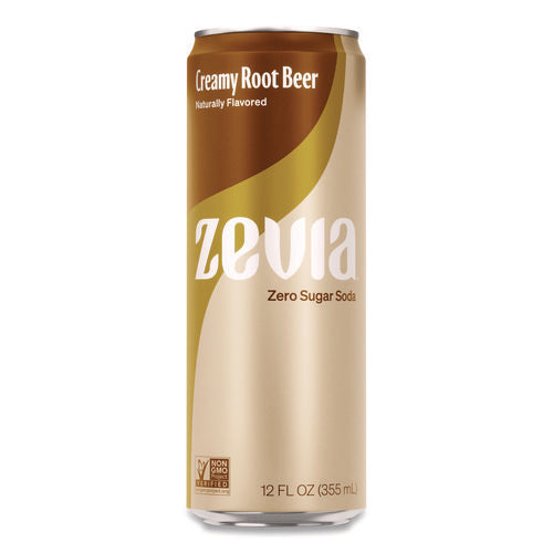Zero Sugar Naturally Sweetened Soda, Creamy Root Beer, 12 Oz Can, 12/carton