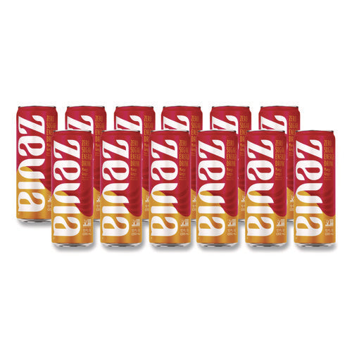 Zero Sugar Naturally Sweetened Energy Drink, Mango Ginger, 12 Oz Can, 12/carton